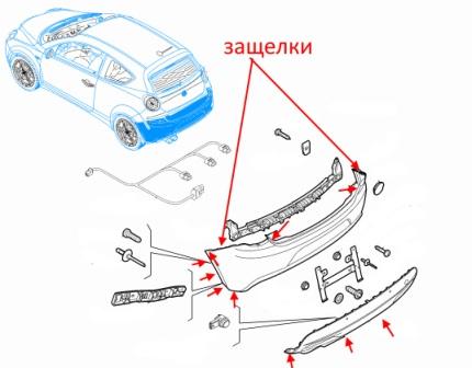 Schema montaggio paraurti anteriore Alfa Romeo MiTo