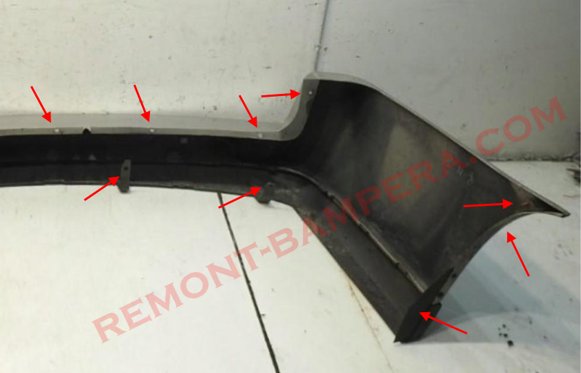 Chevrolet Uplander Rear Bumper Mounting Locations (2004–2009)