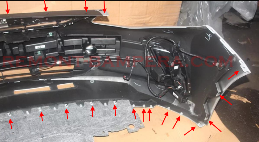 Chevrolet Volt II Front Bumper Mounting Locations (2016–2019)