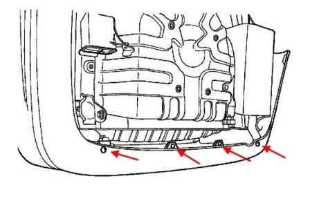 rear bumper mounting scheme Chevrolet Epica (2003-2006)