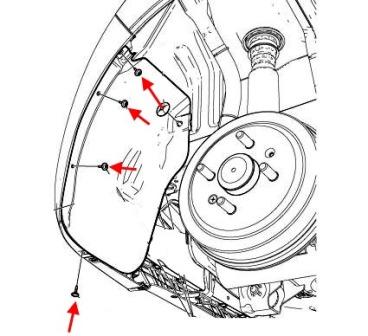 diagram of rear bumper Chevrolet Spark (Matiz)/ Daewoo Matiz (after 2010)