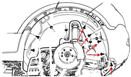 diagram of rear bumper Chevrolet Tracker/Trax (after 2013)