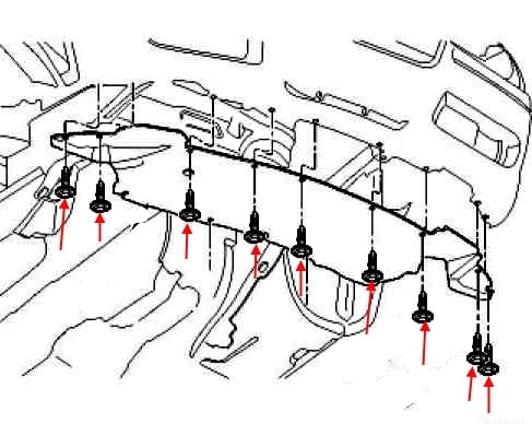 Schema di montaggio paraurti anteriore Chrysler 300C I (2004-2010)