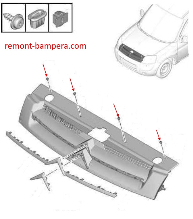 How to remove front and rear bumper Peugeot Expert (1995-2006)