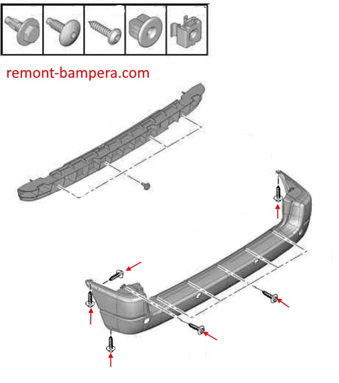 Montageschema Heckstoßstange Citroen Berlingo I M59 (2003-2012)