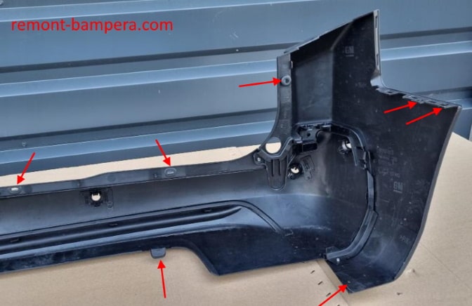 rear bumper attachment points Citroen Berlingo III K9 (2018+)