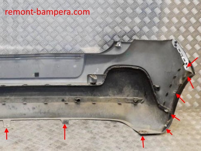 Punti di attacco paraurti posteriore Citroen C3 (SX/SY) III (2016-2023)