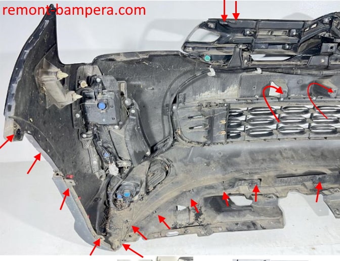 Puntos de enganche parachoques delantero Citroen C4 Aircross (2012-2017)