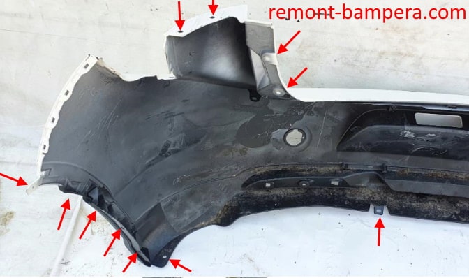 Puntos de enganche parachoques trasero Citroen C4 Aircross (2012-2017)