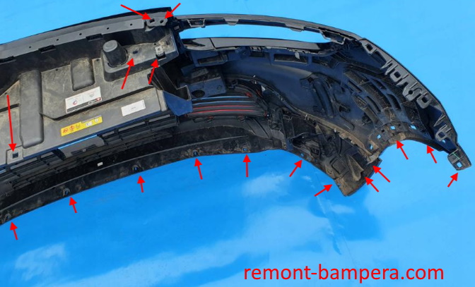 front bumper attachment points Citroen C5 Aircross I (2017-2023)