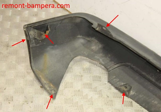 rear bumper attachment points Citroen Evasion (1994-2002)