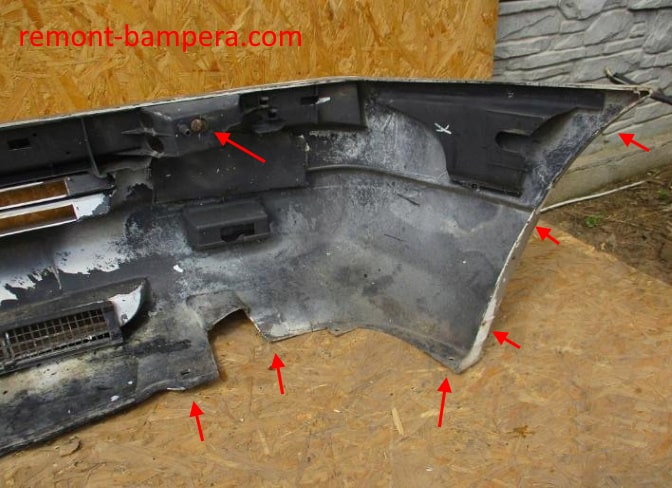 front bumper attachment points Citroen Jumpy (Dispatch) I (1994-2007)