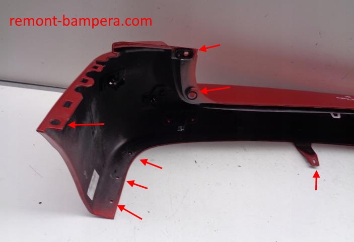 rear bumper attachment points Citroen Jumpy (Dispatch) III (2016-2023)