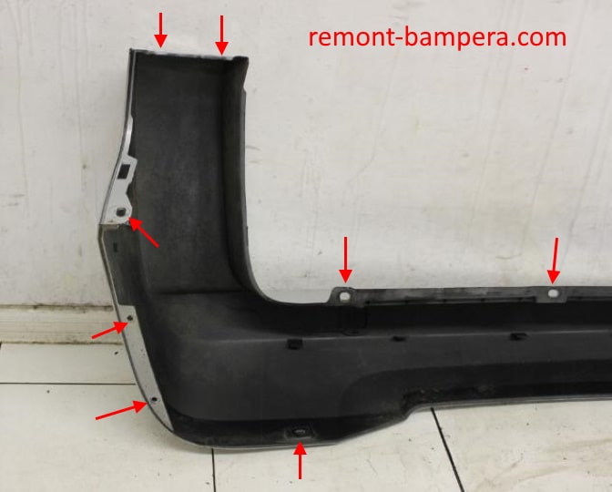 Punti di attacco paraurti posteriore Citroen Nemo (2007-2017)