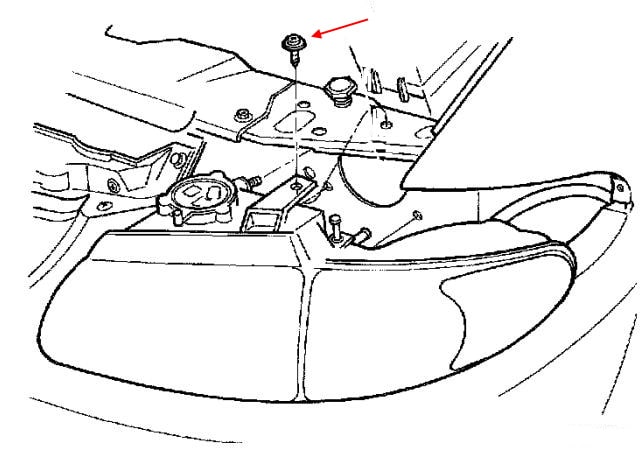 Schéma de montage des phares Dodge Caravan (Grand Caravan) IV (2000-2007)