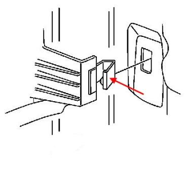 The scheme of fastening of the front bumper GMC Yukon (2000-2006)