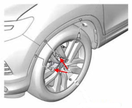 Schéma de montage moulure Honda Pilot (2016-2021)