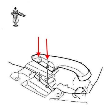 Schema montaggio paraurti anteriore Honda Pilot (2009-2015)