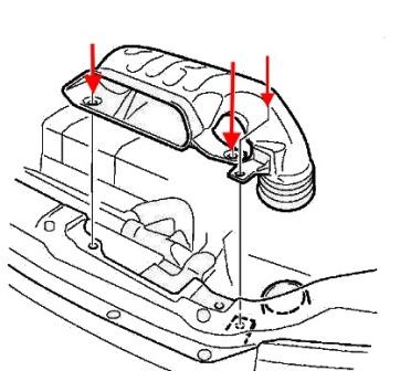 Schema di fissaggio del paraurti anteriore Honda Ridgeline