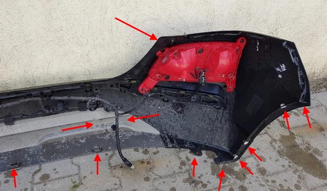 Hyundai Kona rear bumper attachment points 