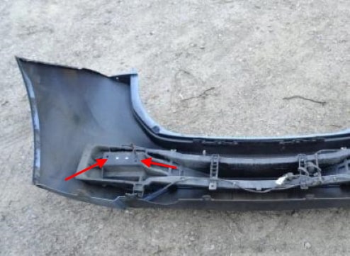 mounting points of the rear bumper Hyundai ix20