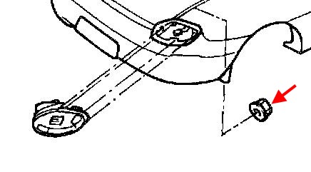 scheme of fastening of tail light Hyundai Coupe (Tiburon) (1998-2001)