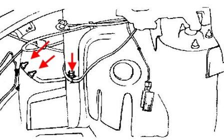 diagram of rear bumper Hyundai Coupe (Tiburon) (1998-2001)