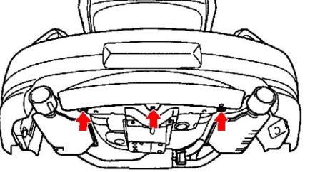 diagram of rear bumper Hyundai Coupe (Tiburon) (2002-2008)