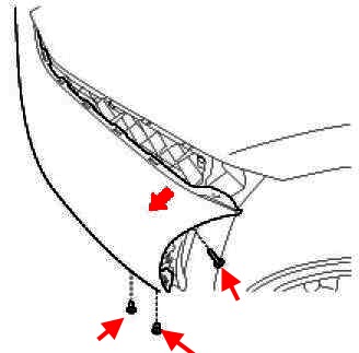 diagram of rear bumper Hyundai Genesis Coupe