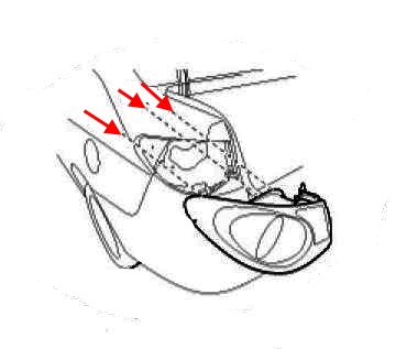 scheme of fastening of tail light Hyundai Elantra (2006-2010)