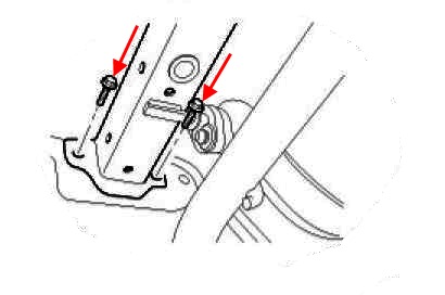 the scheme of fastening the rear bumper of Hyundai Elantra (2006-2010)