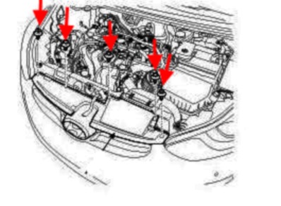 scheme grille radiator Hyundai Elantra (2010-2015)