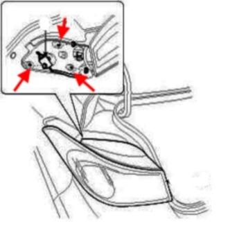 scheme of fastening of tail light Hyundai Elantra (2010-2015)