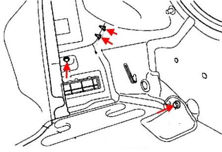 diagram of rear bumper for Hyundai Accent II (2000-2012)