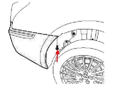 Montageplan für die hintere Stoßstange des Hyundai Equus