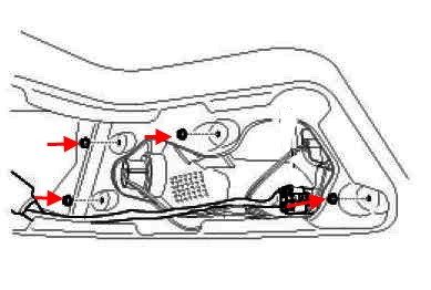 scheme of fastening of tail light Hyundai i40