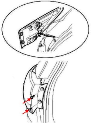 scheme of fastening of tail light Hyundai ix35 (Tucson 2)