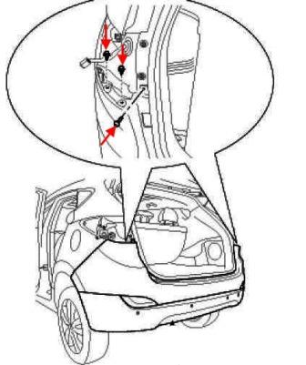 diagram of rear bumper for Hyundai ix35 (Tucson 2)