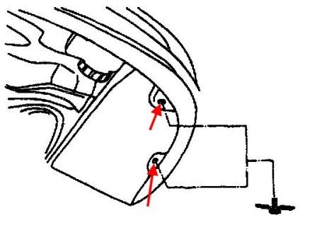 the scheme of fastening of a forward bumper Hyundai Sonata 4 (EF, EF New)