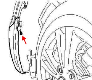 the scheme of fastening of a forward bumper Hyundai Sonata 5 (NF)