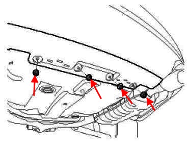 diagram of rear bumper Hyundai Sonata 5 (NF)