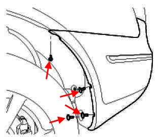 diagram of rear bumper Hyundai Sonata 5 (NF)