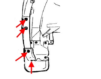 diagram of rear bumper for Hyundai Terracan