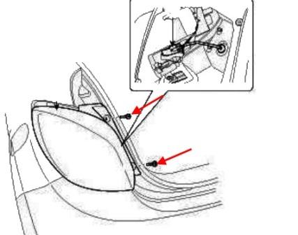 scheme of fastening of tail light Hyundai Veloster