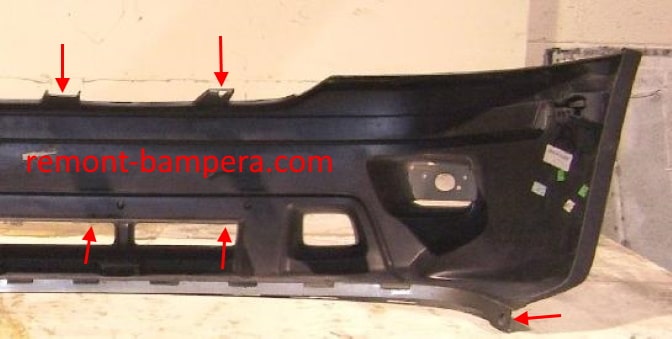 Isuzu Ascender (2002-2008) front bumper attachment points