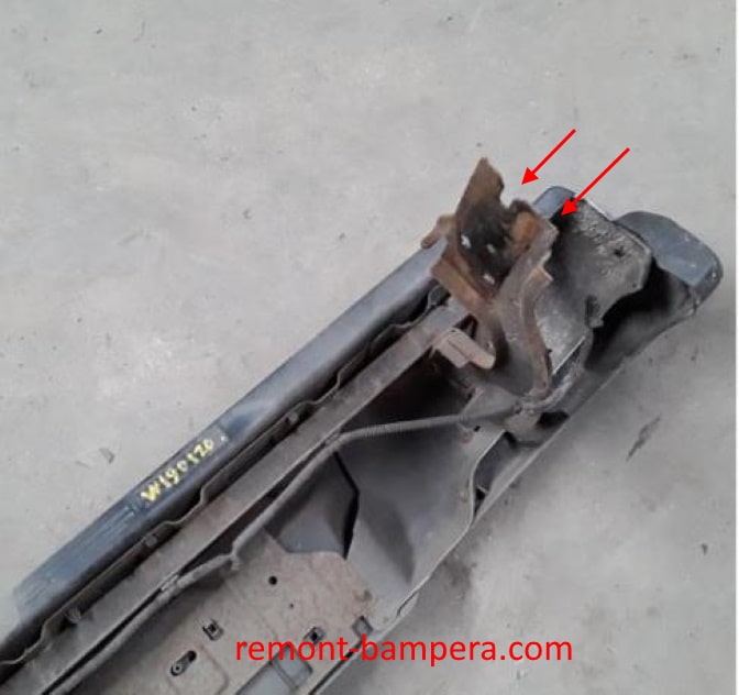 rear bumper attachment points Isuzu D-Max I (2002-2012)