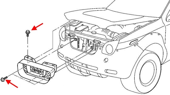 the scheme of fastening of the grille Isuzu VehiCross