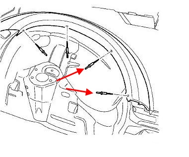 Montageplan für die vordere Stoßstange Jeep Cherokee KK, Liberty (2008-2013)