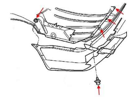 Montageplan für Heckstoßstange Jeep Grand Cherokee WJ (1999-2004)