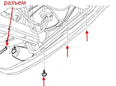 Montageplan für die vordere Stoßstange des Jeep Grand Cherokee WK (2005-2010)